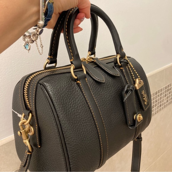 Coach Ruby 25 Pebble Leather Satchel - Picture 8 of 14